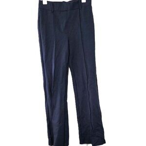 Quince Women's Navy Blue Ultra Stretch Pointe Flare Pants Size Medium 32" inseam